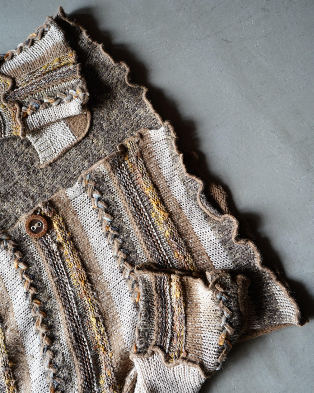 "ladies" Multi Pattern Knit Cardigan