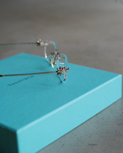90's Tiffany & Co. rimless eyewear "tortoiseshell