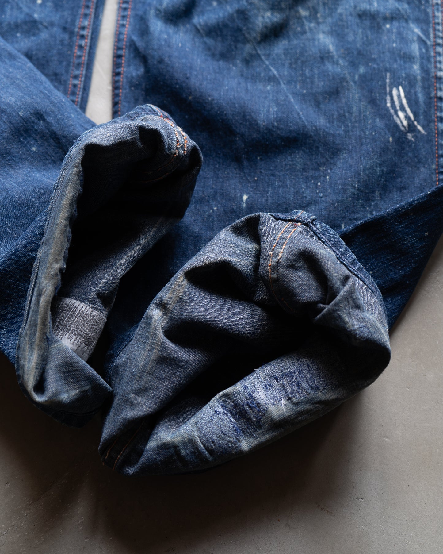 50s vintege pionneer painted work denim pants