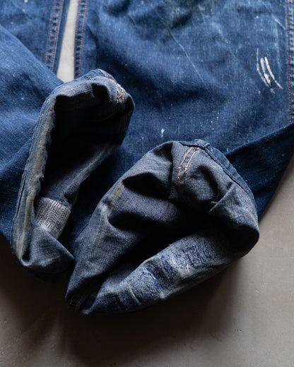 50s vintege pionneer painted work denim pants