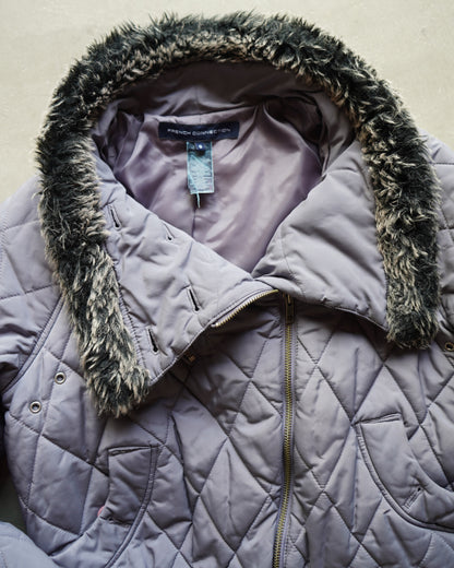 "ladies" quilting zip-up blouson