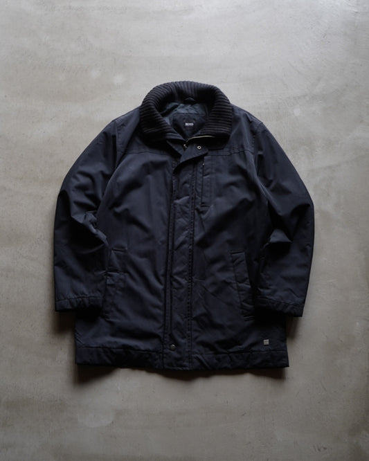 HUGO BOSS stand neck fly front design jacket