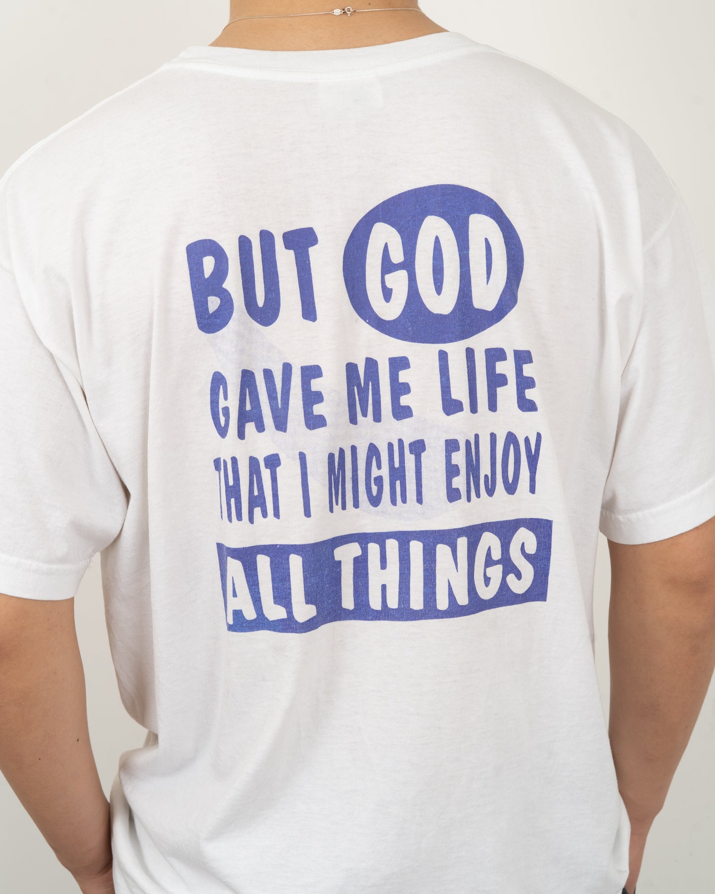 00's lettered print message tee