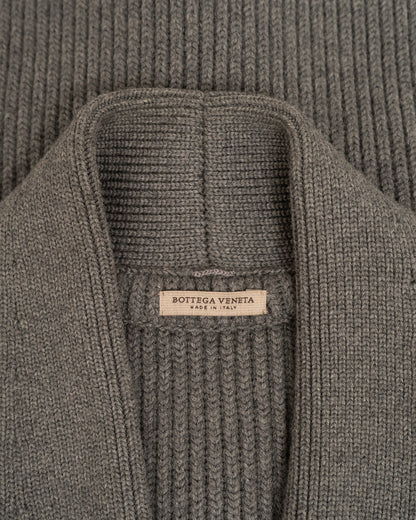 Bottega Veneta Switching wool/leather Cardigan Jacket