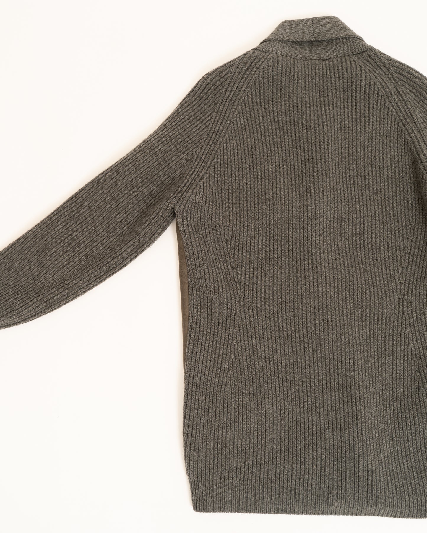 Bottega Veneta Switching wool/leather Cardigan Jacket