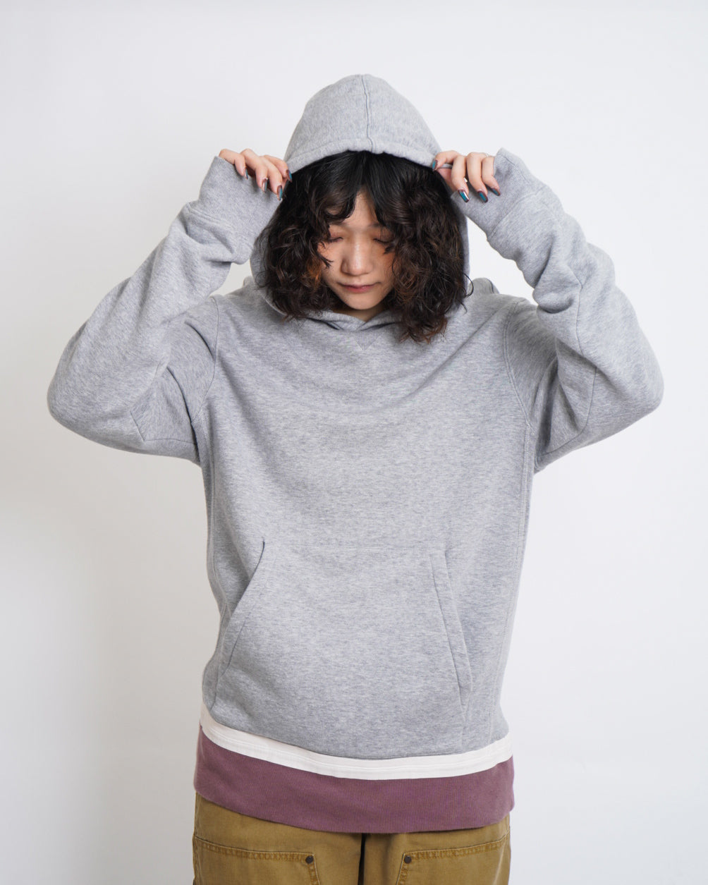 MARNI cotton sweat switching design hoodie