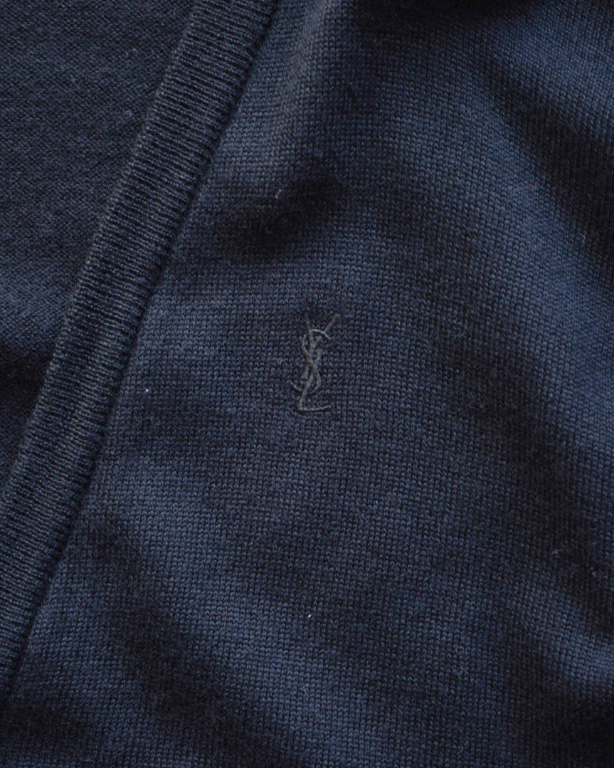 Yves Saint Laurent logo design wool cardigan