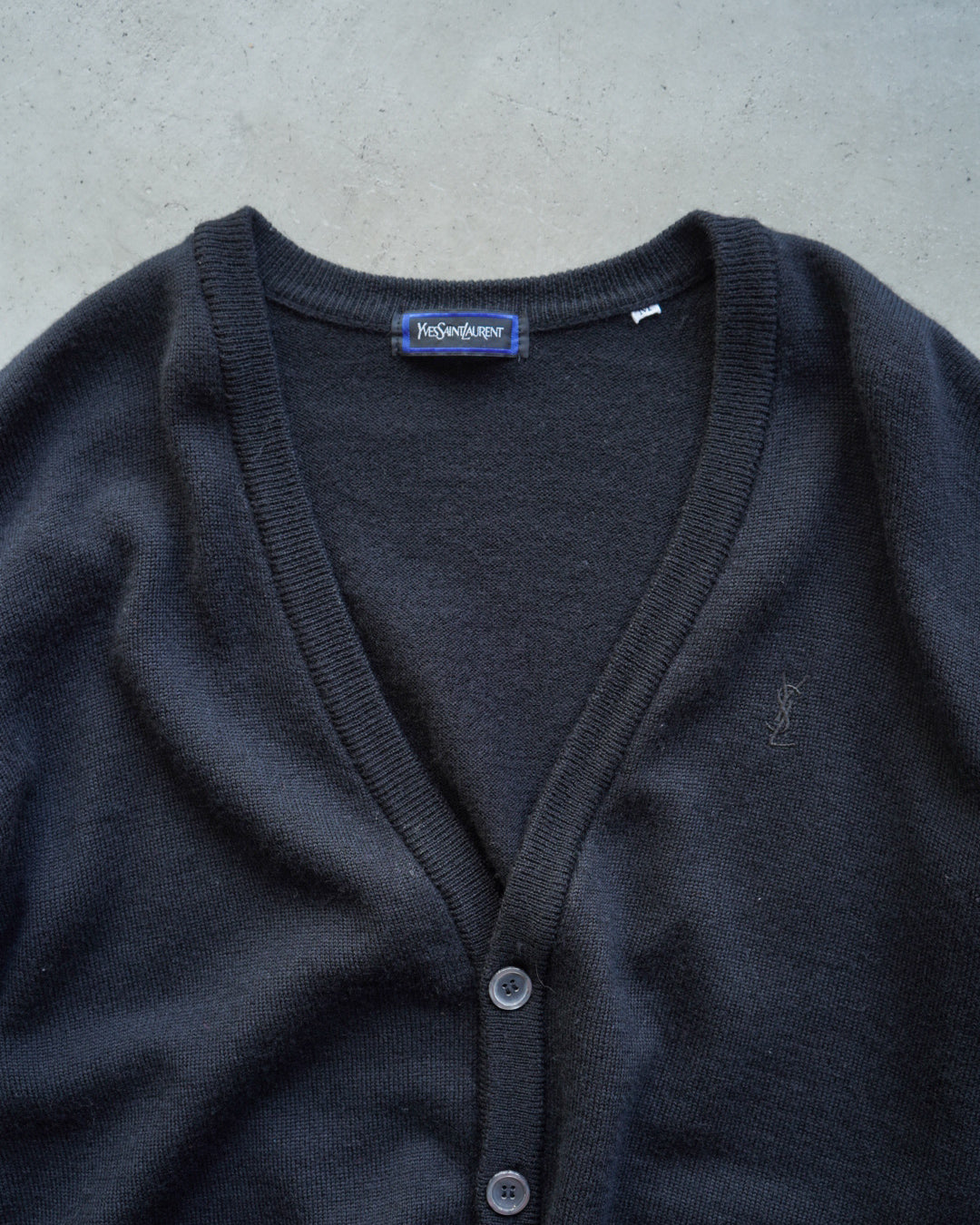 Yves Saint Laurent logo design wool cardigan