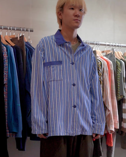 80's St Michael Multi-stripe pajama shirts